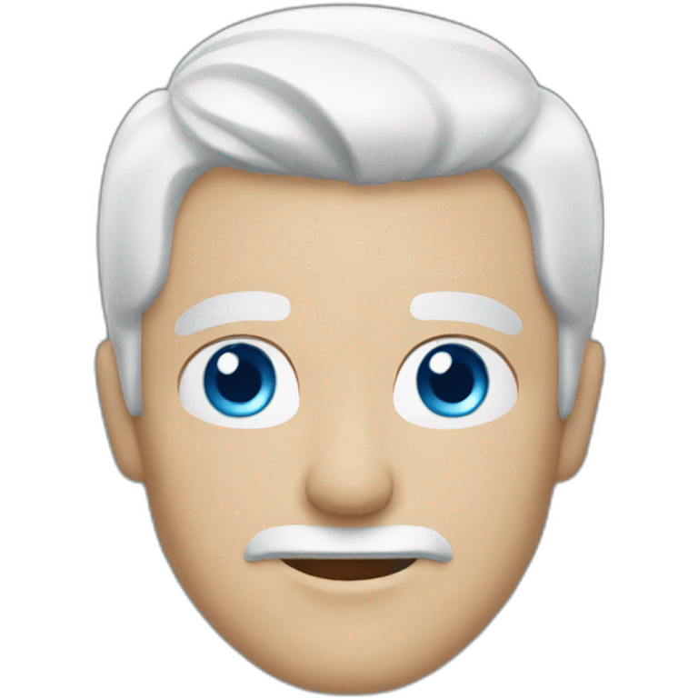 Man with white hair and blue eyes emoji