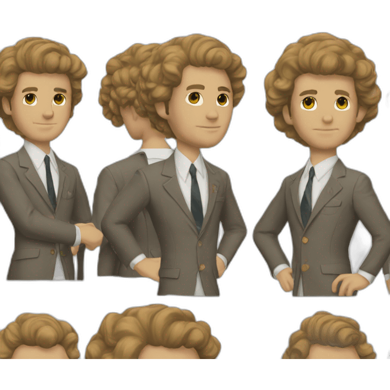 Classic 70s sport suit for white men emoji