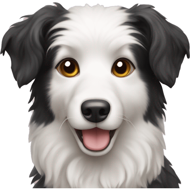 Border collie poodle emoji