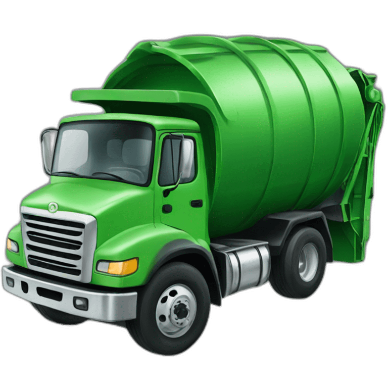 rolling waste truck emoji