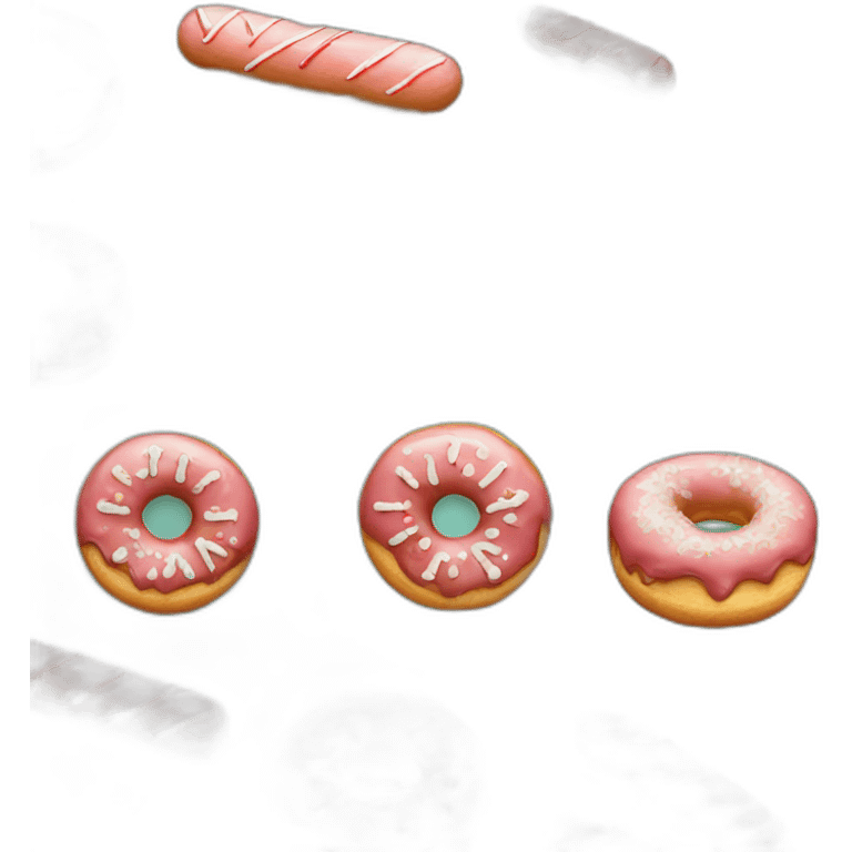 christmas snowflakes decorated donut emoji