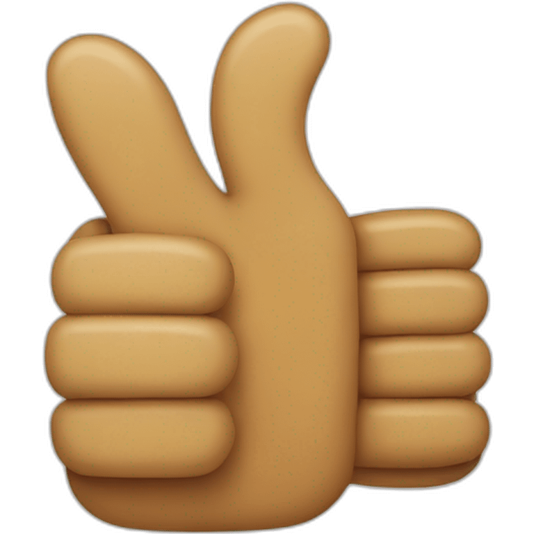 Thumbs up with a mitten emoji