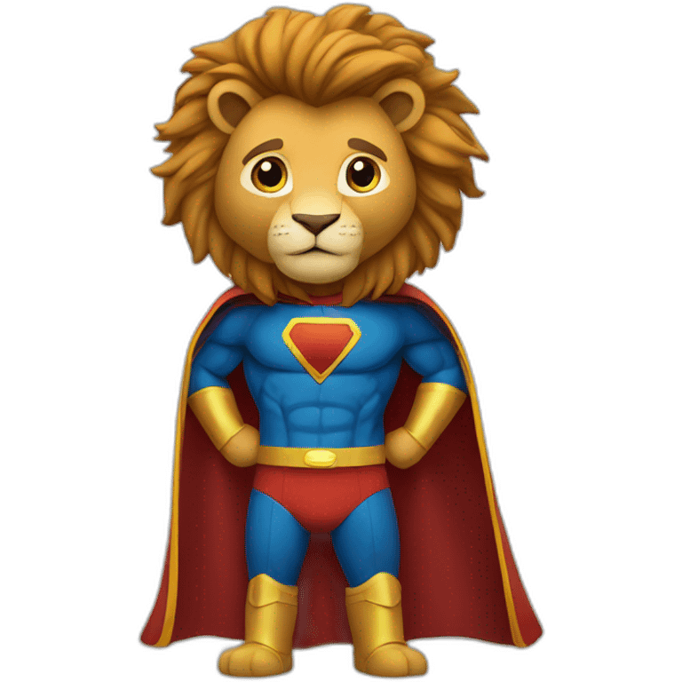 Super hero in lion emoji