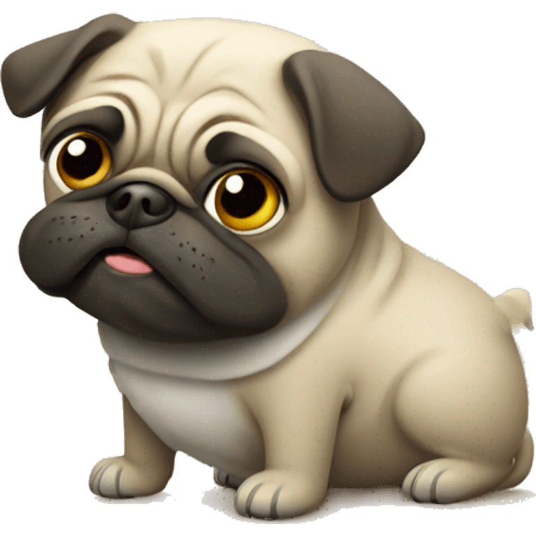 Golfing pug emoji