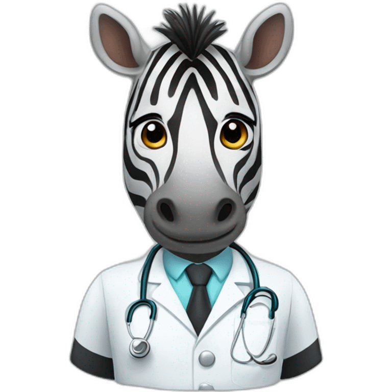 zebra is a doctor emoji