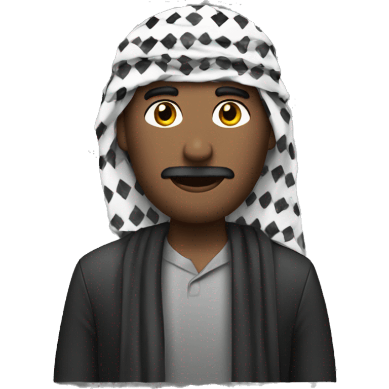 A man with keffiyeh emoji