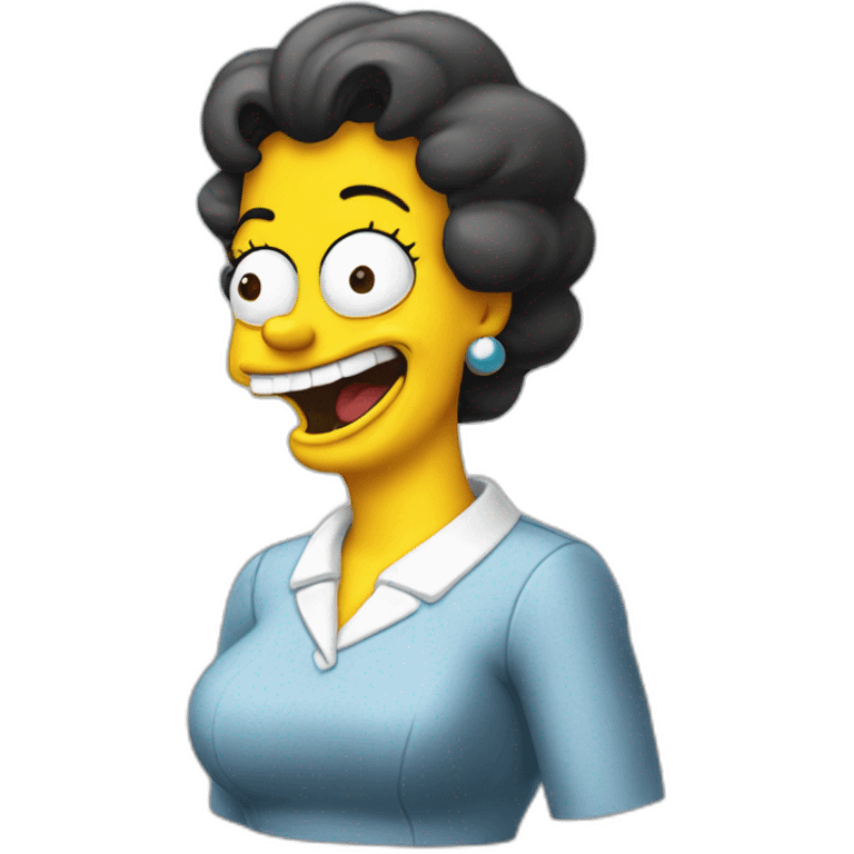 marge simpsons smiling emoji