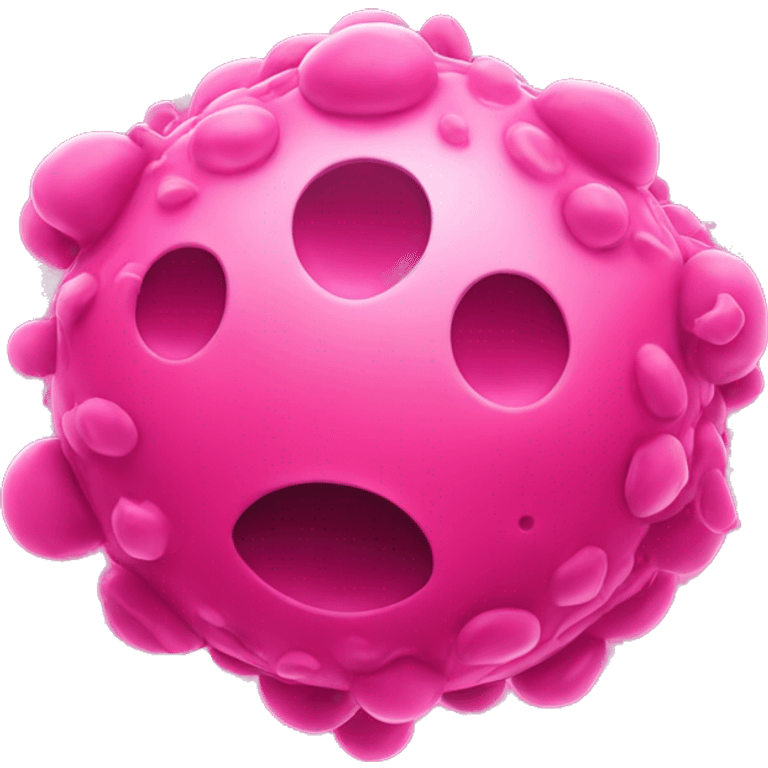 pink coloured viral cell emoji