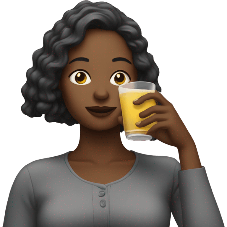 woman drinking emoji