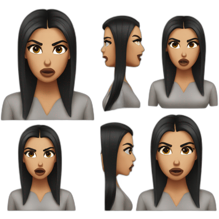 Kim kardashian mad  emoji