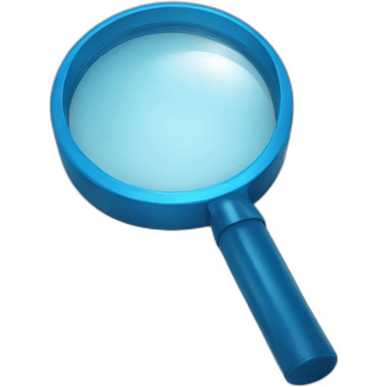 blue magnifying glass emoji