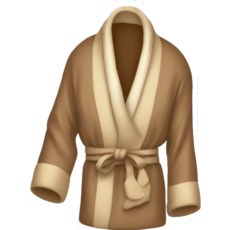 Brown silk slippers and robe emoji