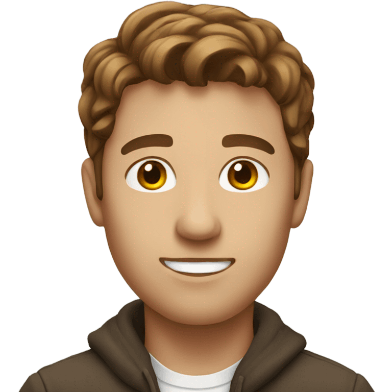 male portrait with brown hair emoji