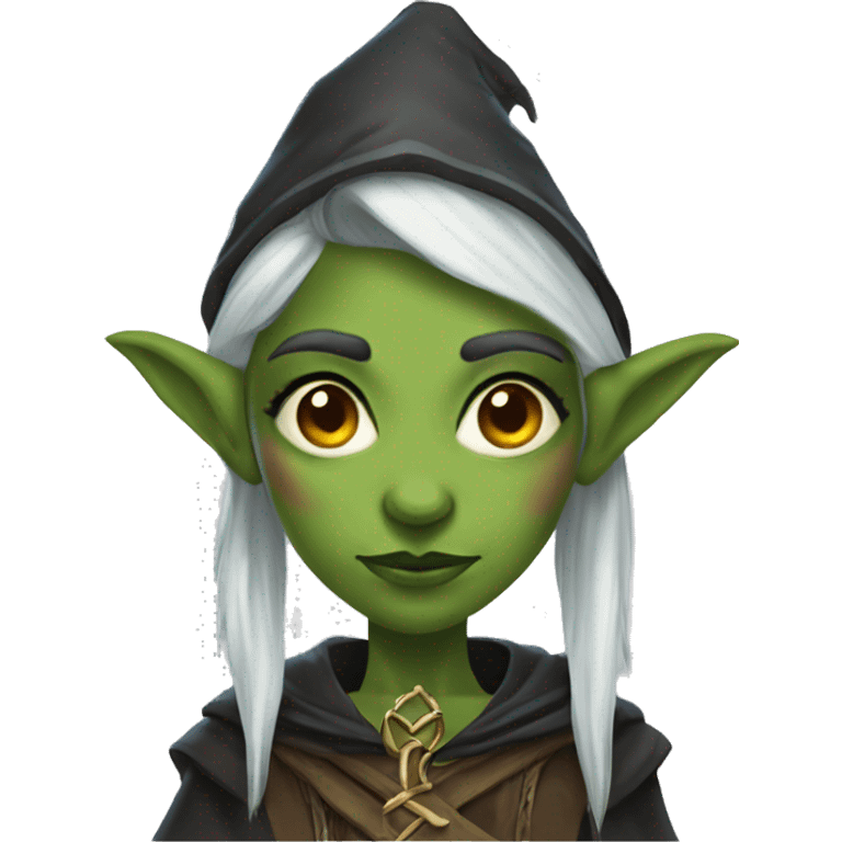 half-orc female wizard necromancer emoji