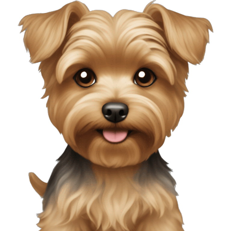 Light brown yorkie poo emoji