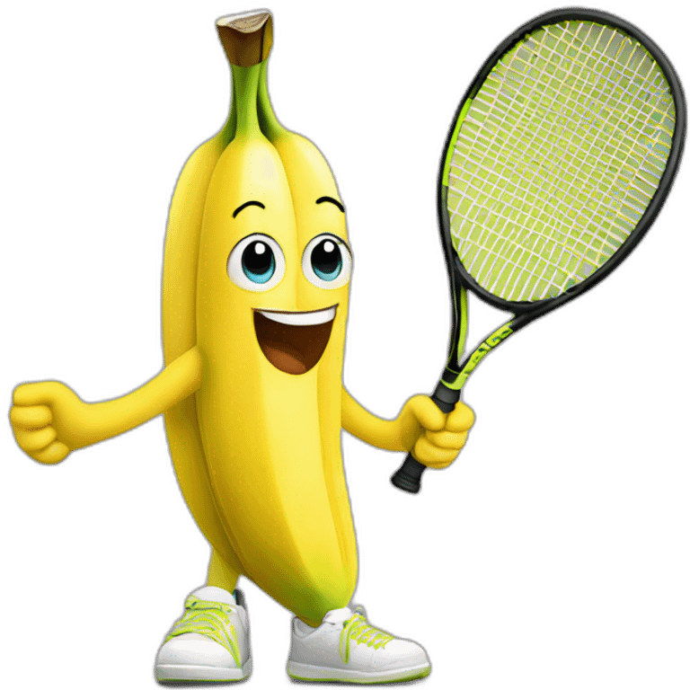 Banana won a tennis tournament emoji