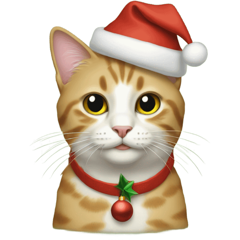 cat on christmas  emoji