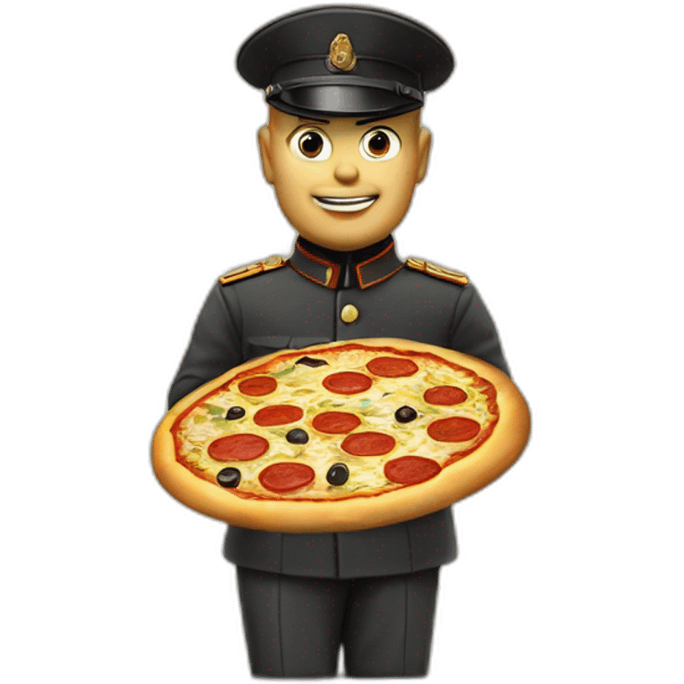 Mussolini qui mange une pizza emoji