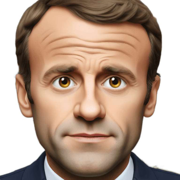 Emmanuel Macron is not happy emoji