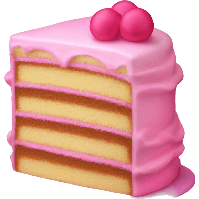 Realistic pink layered cake emoji