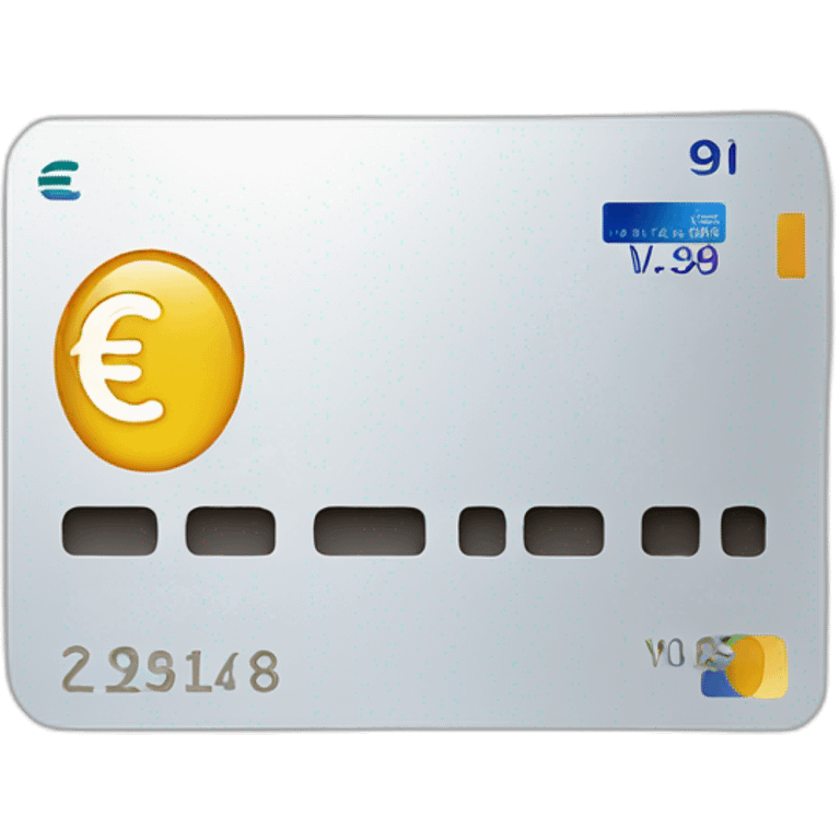 Credit card with euro sign emoji