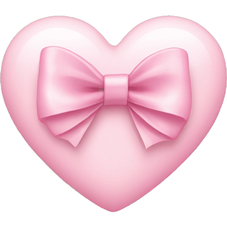 light pink heart with a bow emoji