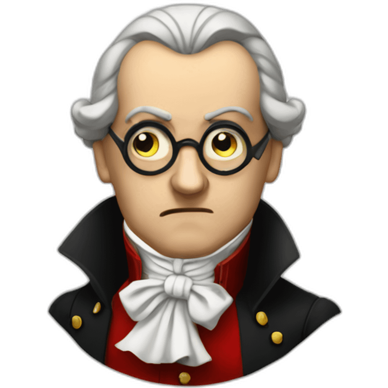 Mozart angry with a monocle emoji