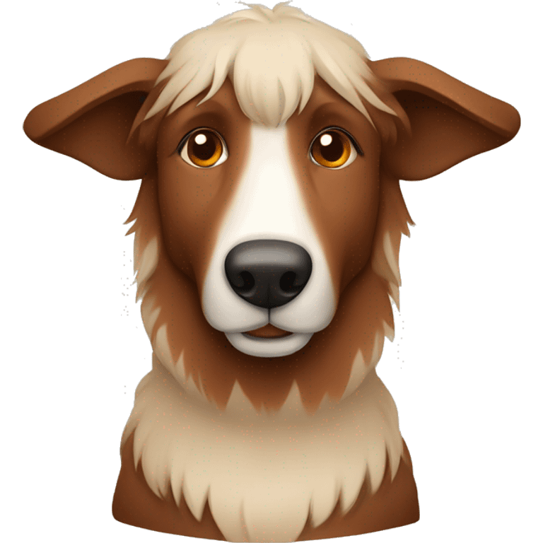 Australia shepherd In beige , red and brown  emoji