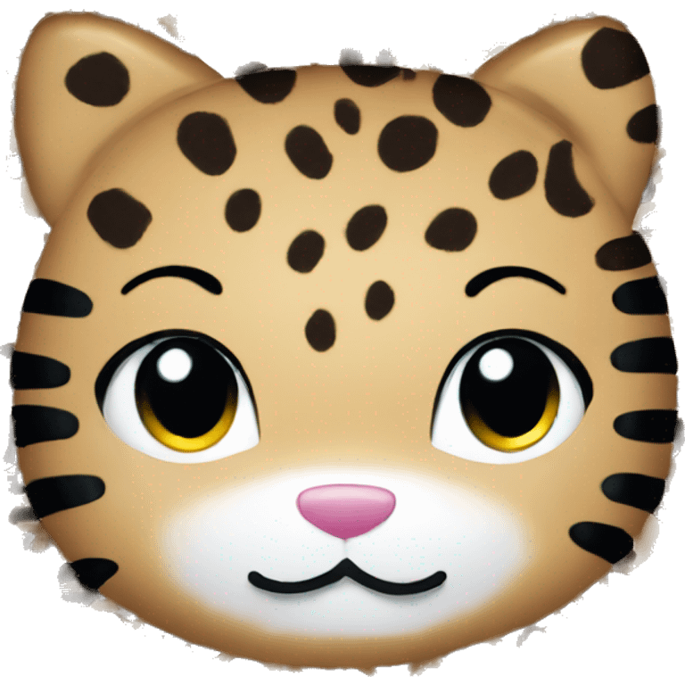 Leopard print hello kitty emoji