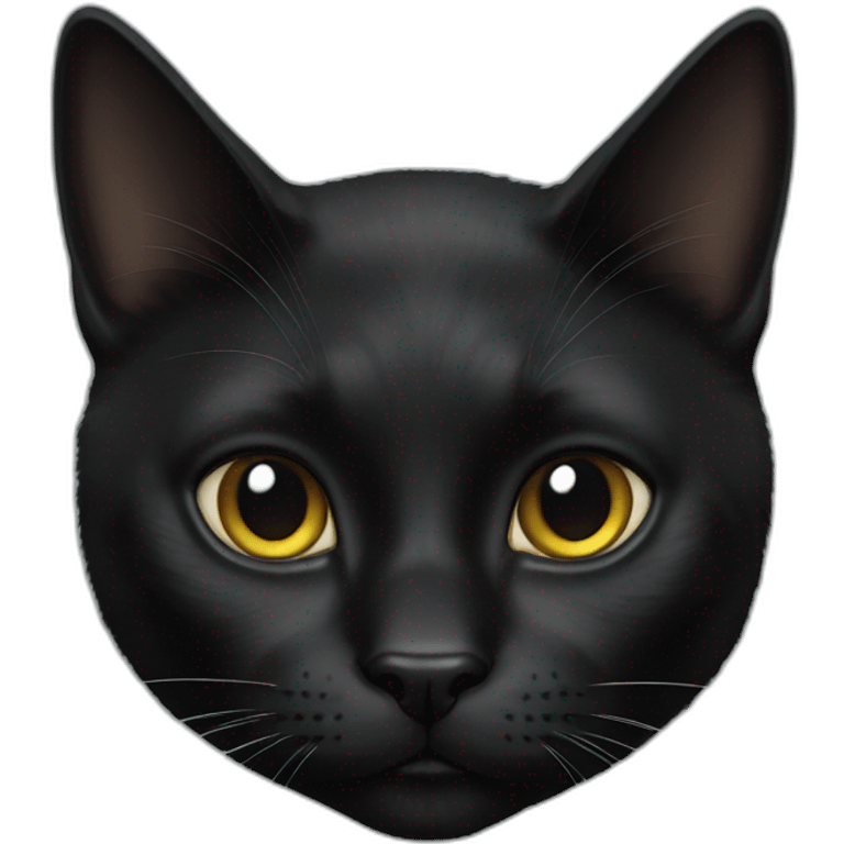 hyperrealistic black cat emoji