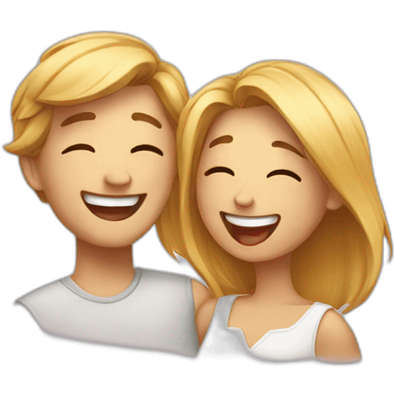 couple in love laughing emoji