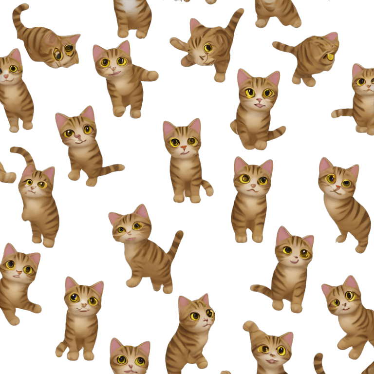 Tabby cat tap dancing emoji