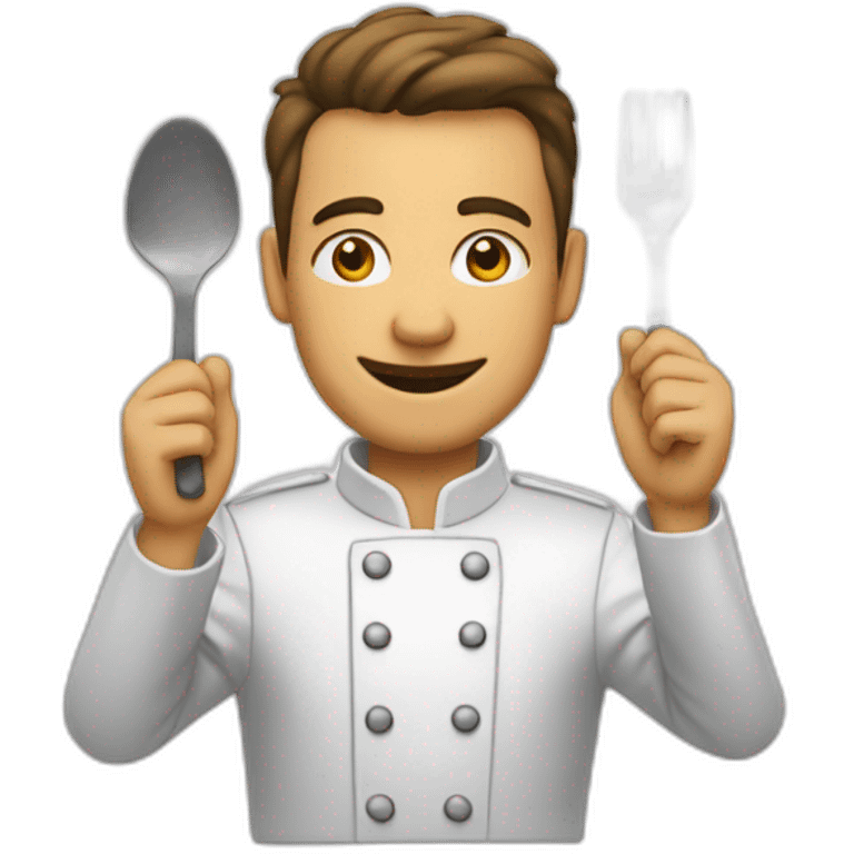 Cuisinier qui lève les main emoji