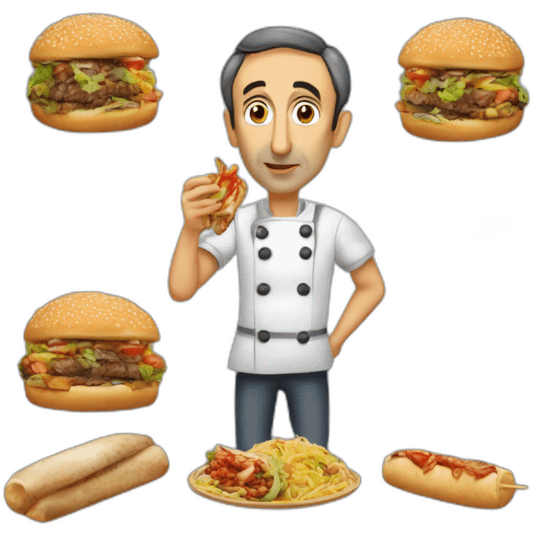 Éric Zemmour qui mange un kebab emoji