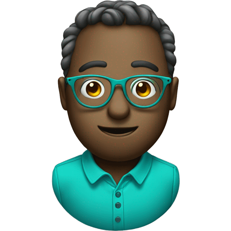 teal m&m with glasses emoji