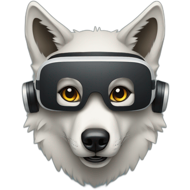 wolf with vr headset emoji