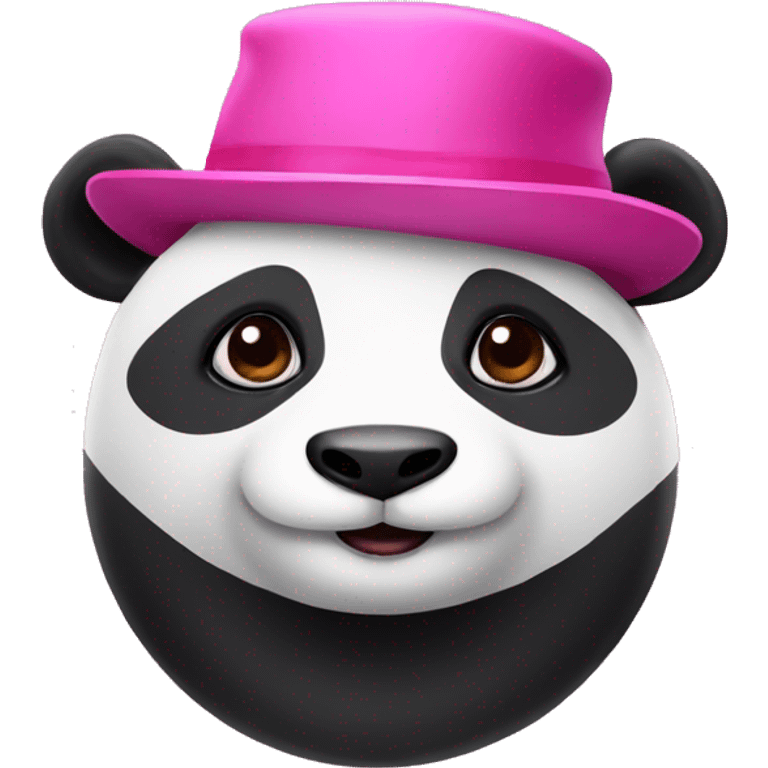 A panda with a pink hat emoji