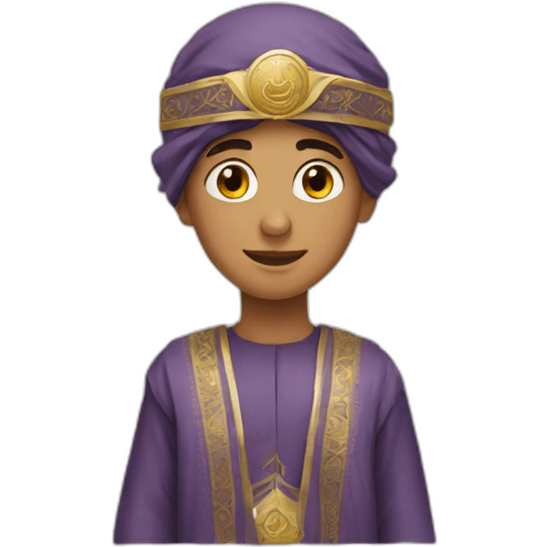 a boy in thoub and Arabian head dress emoji