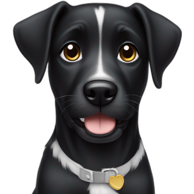 Cute black Dog emoji