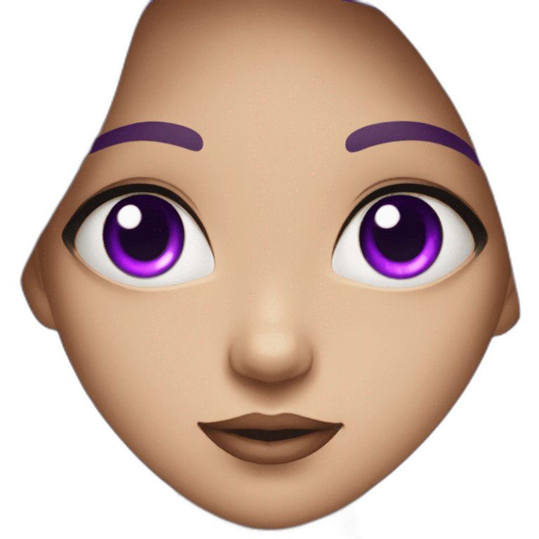 Fille aux yeux violets emoji