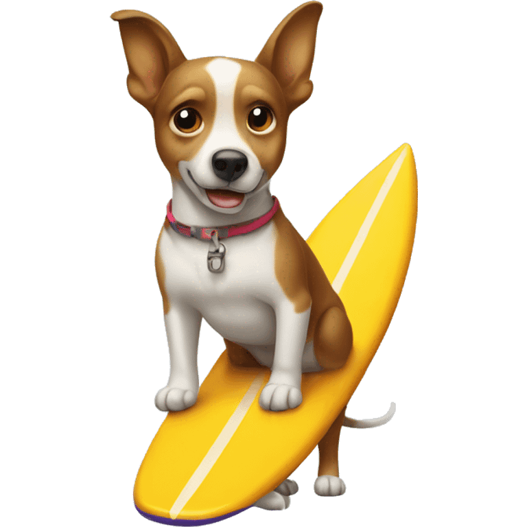 a dog with a surfboard emoji