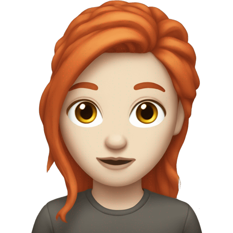 Red head pale white skin artist emoji