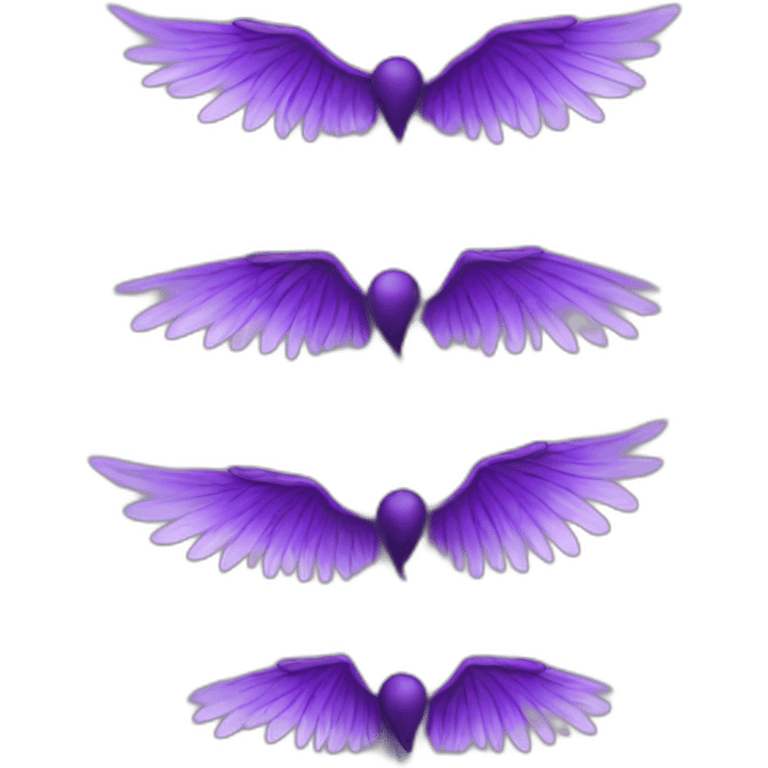 Flaming purple wings not attached to anything  emoji