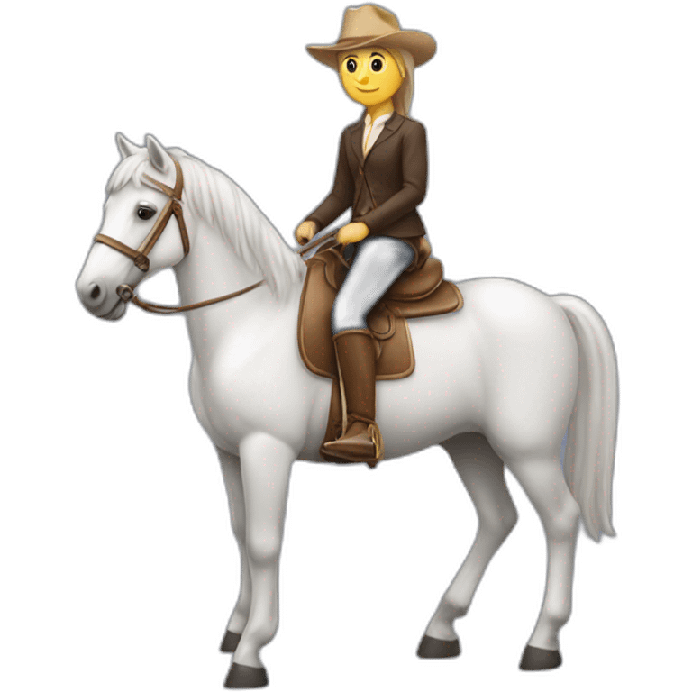 Moi sur un cheval emoji