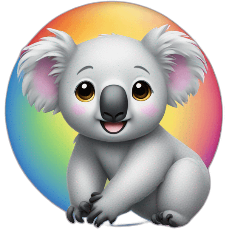 Koala rainbow emoji