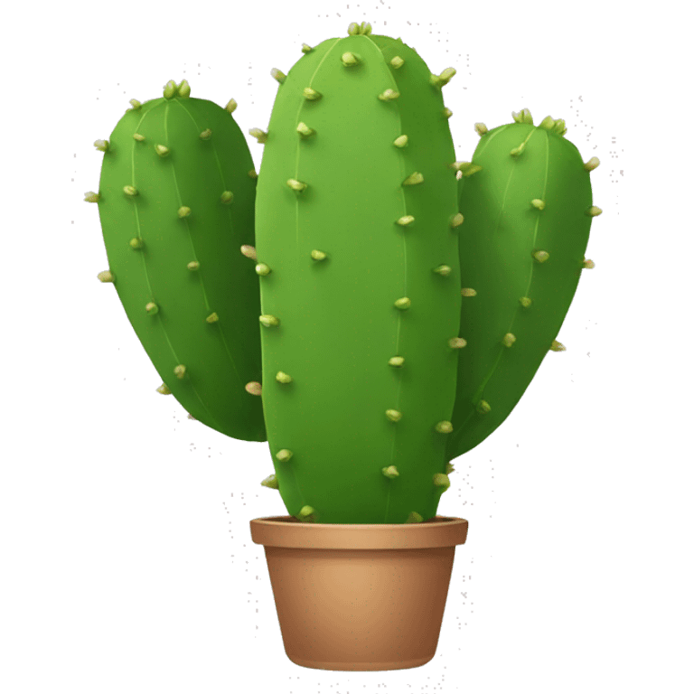 single flat Nopal without pot emoji