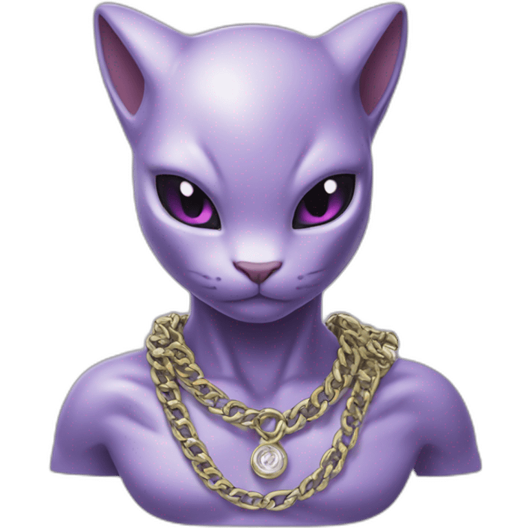 mewtwo wearing Gucci chain emoji