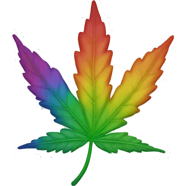 rainbow weed leaf emoji