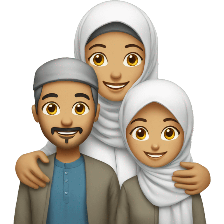 happy muslim family emoji