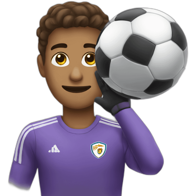 Goleiro de defendendo uma bola emoji